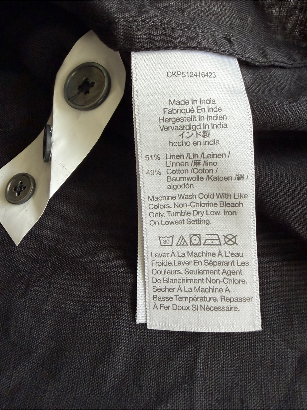 Madewell Straight-Hem Shirt Linen Cotton Blend Black XXS Oversized NWT 2026 - Picture 10 of 11